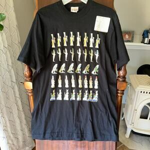 NOS Vintage The Museum Company Egyptian Print Shirt Large Single Stitch USA